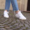 Sneaker X glitter argento