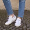 Sneaker X glitter argento