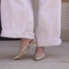 Slingback Miami platino tacco 6 cm