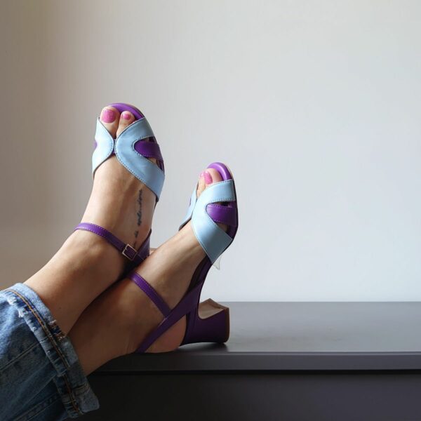 Sandalo combi violet