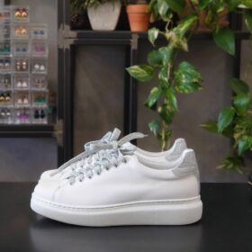 Sneaker Marina glitter argento