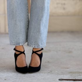 Décolleté Elba suede nero