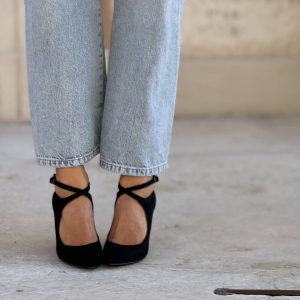 Décolleté Elba suede nero