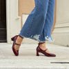Mary Jane Fanny naplak burgundy