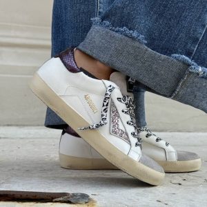 Sneaker SUPRIME 4B12 bianco grigio