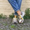 Sneaker combi cipria