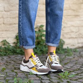 Sneaker combi cipria
