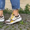 Sneaker combi cipria