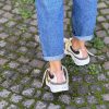 Sneaker combi cipria