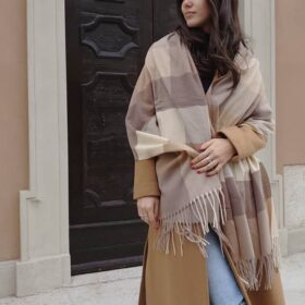 Sciarpa scozzese light brown