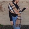 Sciarpa tartan beige