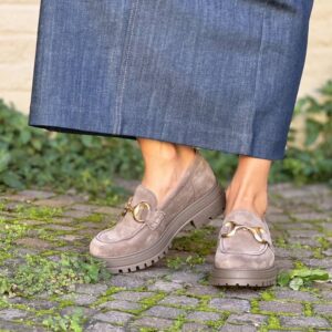 Mocassino taupe chunky