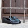 Loafer Erika nero petrolio