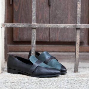 Alternative view of Loafer Erika nero petrolio