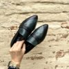 Loafer Erika nero petrolio