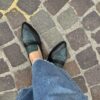Loafer Erika nero petrolio