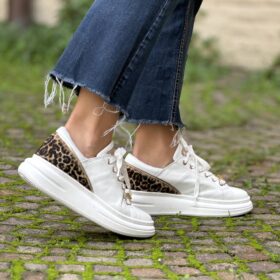 Sneaker platform white leo