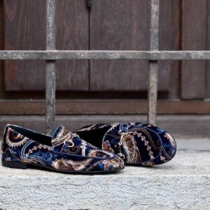 Alternative view of Mocassino damascato blue Erika