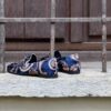 Mocassino damascato blue Erika
