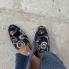 Mocassino damascato blue Erika