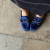 Mocassino velvet blu