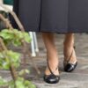 Scarpina Eles nero combi specchio