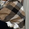 Sciarpa tartan nero combi lurex