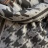 Sciarpa double pied de poule grigio