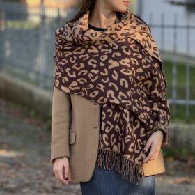Sciarpa double macu brown