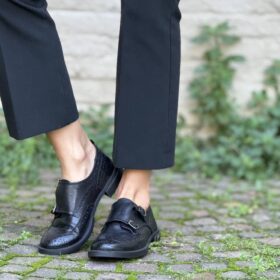 Monk strap nera vintage