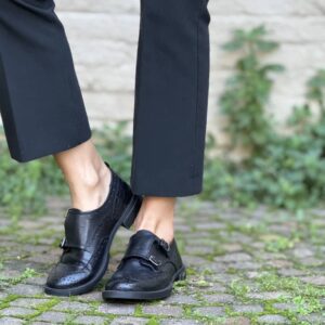 Monk strap nera vintage