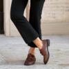 Monk strap cuoio vintage