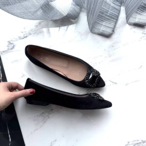Alternative view of Flat Zaber velvet black