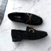 Mocassino Vela strass neri Bibi Lou