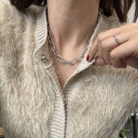 Collana catena argento