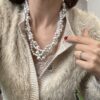 Collana sfere argento
