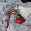 Charms cuore rosso campanellino