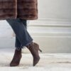 Tronchetto Belize suede testa di moro