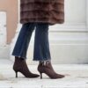 Tronchetto Belize suede testa di moro