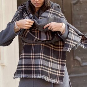 Sciarpa tartan black