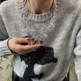 Collana groviglio argentato