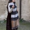 Sciarpa scacchi combi brown