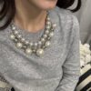 Collana combi perle argento