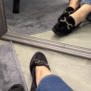 Alternative view of Mocassino velvet nero