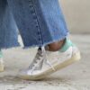Sneaker SUPRIME 4B12 verde acqua platino