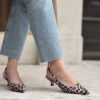 Slingback raso leo