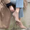 Tronchetto new suede visone