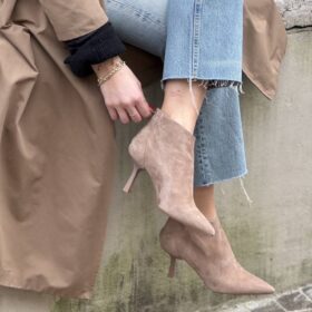 Tronchetto new suede visone