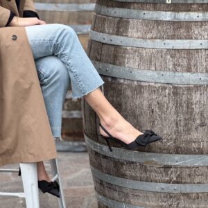 Alternative view of Slingback fiocco black