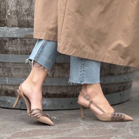 Slingback Muna taupe
